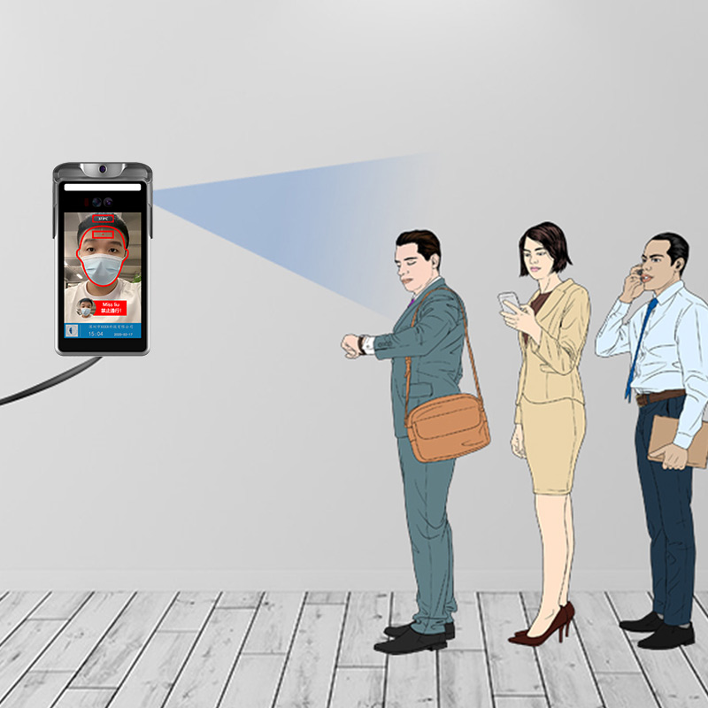 人脸识别测温仪多少钱，刷脸考勤门禁一体机价格_深圳捷易科技