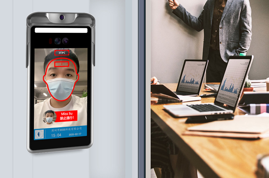 “口罩+身份”人脸识别测温考勤系统，捷易科技AI防疫有新招