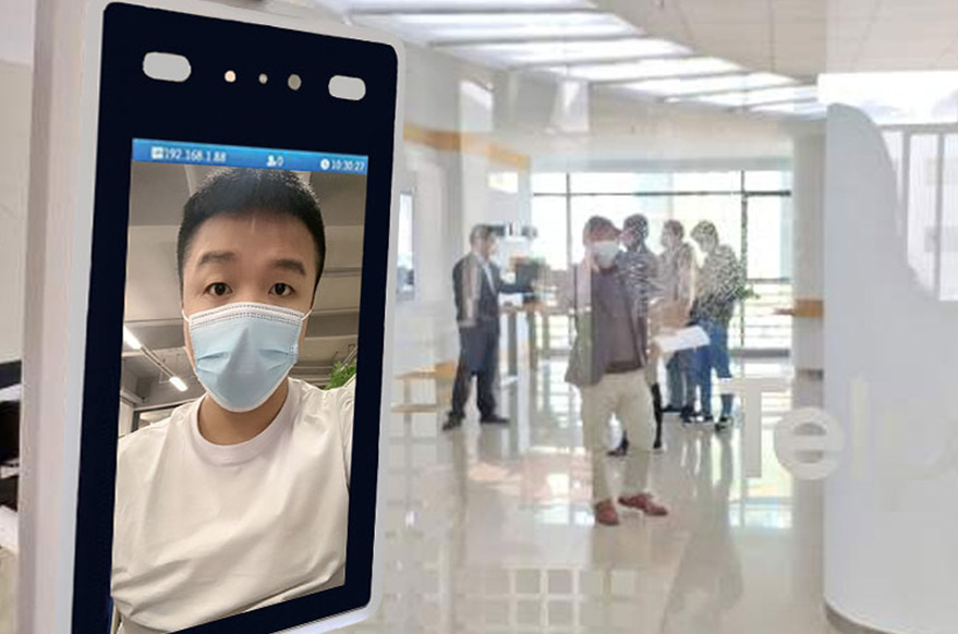 无感非触式人脸识别门禁测温终端，安全级全面升级_深圳捷易科技